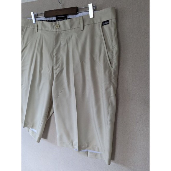 Tattoo Golf OB Shorts Size 40 Beige Solid Performance Outdoors Pockets - Picture 2 of 9